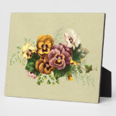 Vintage Stiefmütterchen Bouquet Fotoplatte (Seite)