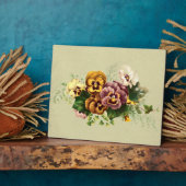 Vintage Stiefmütterchen Bouquet Fotoplatte (Seite)