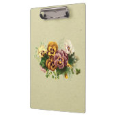 Vintage Stiefmütterchen Bouquet Klemmbrett (Links)