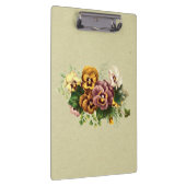 Vintage Stiefmütterchen Bouquet Klemmbrett (Rechts)