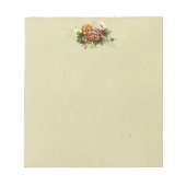 Vintage Stiefmütterchen Bouquet Notizblock (Vorderseite)