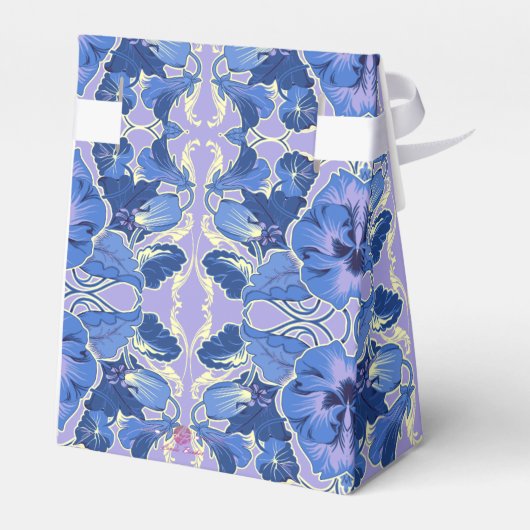 Vintage-Stiefmütterchen-Geschenkpapier Geschenkschachtel (Rückseite)