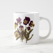 Vintage Stiefmütterchen im Blumengarten Blume Jumbo-Tasse (Rechts)