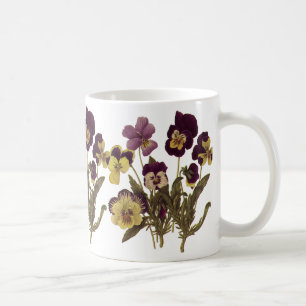 Vintage Stiefmütterchen im Blumengarten Blume Kaffeetasse