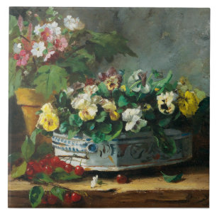 Vintage Stiefmütterchen von Brunel-Neuville und Pr Fliese