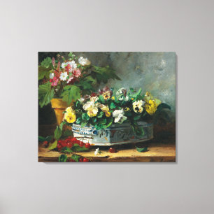 Vintage Stiefmütterchen von Brunel-Neuville und Pr Leinwanddruck