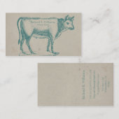 Vintage Stier-Kuh Visitenkarte (Vorne/Hinten)