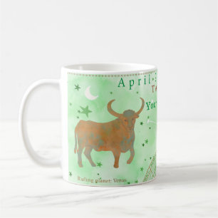Vintage Stier Sternzeichen Astrologie Kaffeetasse