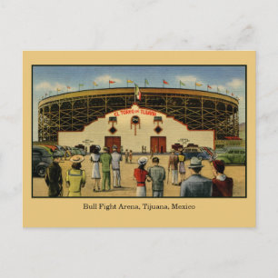 Vintage Stierkampfarena Tijuana Mexiko Postkarte
