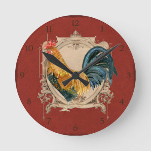 Vintage-Stil Französisches Landhaus Rustikaler Sch Runde Wanduhr