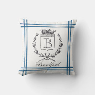 Vintage-Stil Französisches Personalisiertes Monogr Kissen