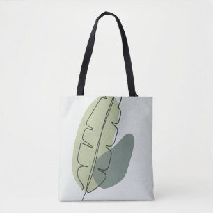 Vintage-Stil Grün- und Blaublüten Klassisches Auss Tasche