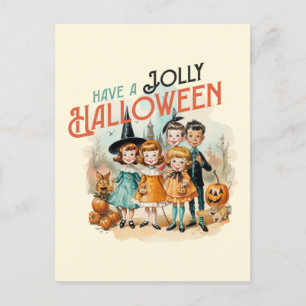 Vintage-Stil "Have a Jolly Halloween" Postkarte