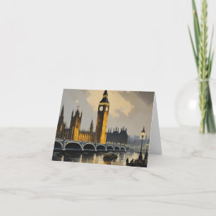Vintage Stil London Reise Big Ben Parlament Karte