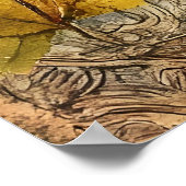 vintage Stil mit Herbstmotiv Poster (Ecke)