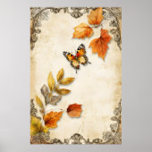 vintage Stil mit Herbstmotiv Poster (Vorne)