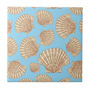 Vintage-Stil-Muster mit Muscheln Fliese