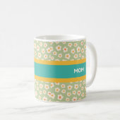 Vintage-Stil-Mutter-Design, Blumenmuster Kaffeetasse (VorderseiteRechts)