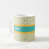 Vintage-Stil-Mutter-Design, Blumenmuster Kaffeetasse (Vorderseite Links)