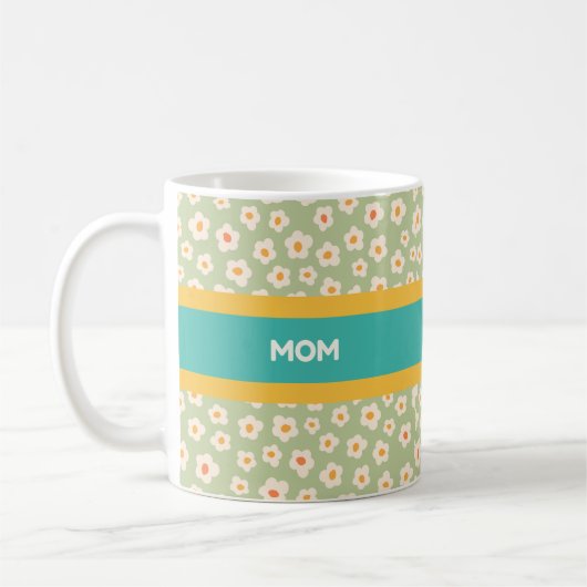 Vintage-Stil-Mutter-Design, Blumenmuster Kaffeetasse (Links)