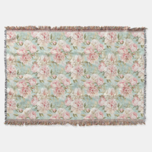 Vintage-Stil neutrales Blumenmuster Decke