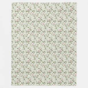 Vintage-Stil neutrales Blumenmuster Fleecedecke