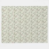 Vintage-Stil neutrales Blumenmuster Fleecedecke (Vorderseite (Horizontal))