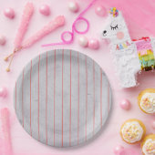 Vintage-Stil-Regel-Papiermuster Pappteller (Party)