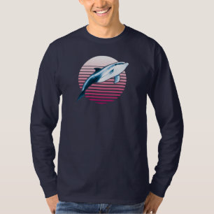 Vintage-Stil Retro-Delfin T-Shirt