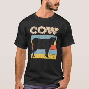 Vintage-Stil Retro-Distressed-Milchkuh-Tier T-Shirt