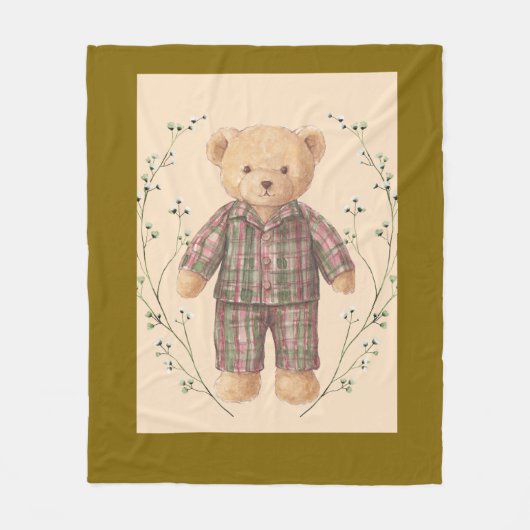 Vintage-Stil-Teddy-Fleecedecke Fleecedecke (Vorderseite)