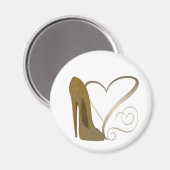 Vintage Stiletto Schuhherzen Magnet (Vorderseite/Rückseite)