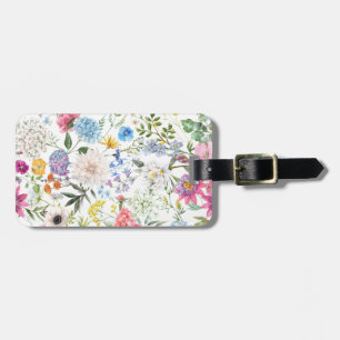 Vintage Stilfarben, Blumenmuster Gepäckanhänger