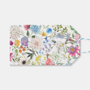 Vintage Stilfarben, Blumenmuster Geschenkanhänger