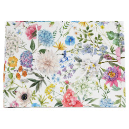 Vintage Stilfarben, Blumenmuster Große Geschenktüte