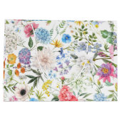 Vintage Stilfarben, Blumenmuster Große Geschenktüte (Rückseite)