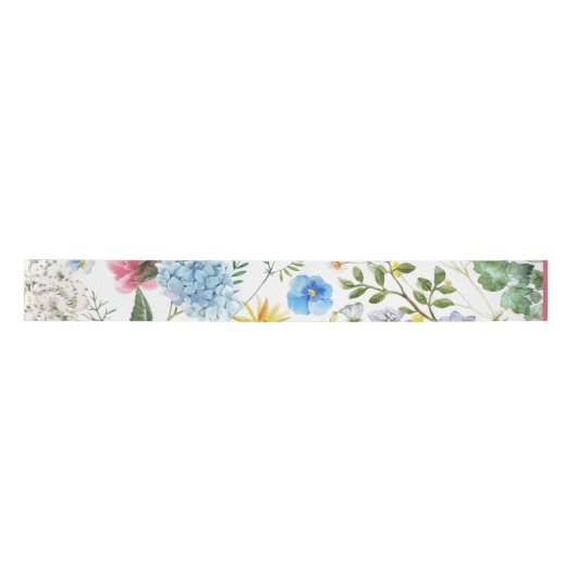 Vintage Stilfarben, Blumenmuster Satinband (Vorderseite)