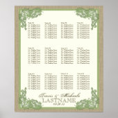 Vintage Stilgestaltung Grün Poster (Vorne)