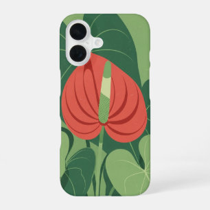 Vintage stilisierte Anthurie iPhone 16 Hülle