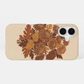 Vintage stilisierte Chrysanthemen iPhone 16 Hülle (Rückseite (Horizontal))