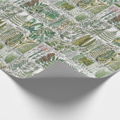 Vintage Stilisierte Ferns Botanische Buchplatte #6 Geschenkpapier (Ecke)