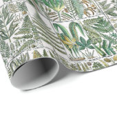 Vintage Stilisierte Ferns Botanische Buchplatte #6 Geschenkpapier (Rolleneckpunkt)