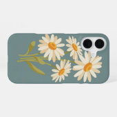 Vintage stilisierte Gänseblümchen iPhone 16 Hülle (Rückseite (Horizontal))