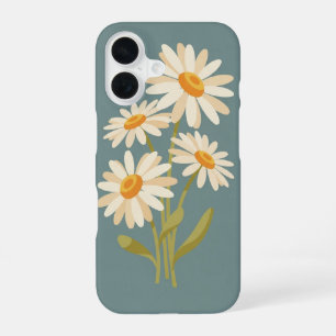 Vintage stilisierte Gänseblümchen iPhone 16 Hülle