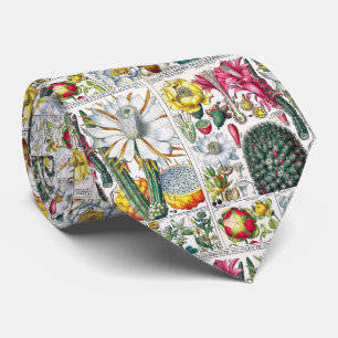 Vintage stilisierte Kaktus Botanische Buchplatte # Krawatte