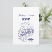 Vintage stilisierte Mount Desert Island MN Karte B (Stehend Vorderseite)