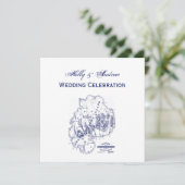 Vintage stilisierte Mount Desert Island MN Karte B (Stehend Vorderseite)