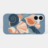 Vintage stilisierte Muschel iPhone 16 Hülle (Rückseite (Horizontal))