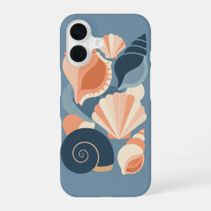 Vintage stilisierte Muschel iPhone 16 Hülle