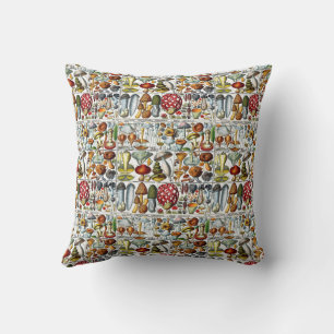 Vintage stilisierte Pilze DIY-Farbhintergrund Kissen